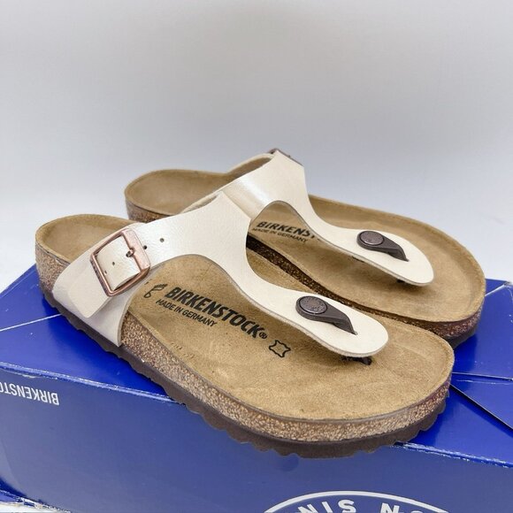 Birkenstock Gizeh Birko-Flor Thong Sandal Graceful Pearl White EU 36 US 5- 5.5 R - Picture 3 of 14